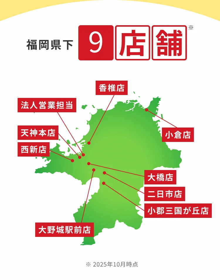 福岡県下11店舗